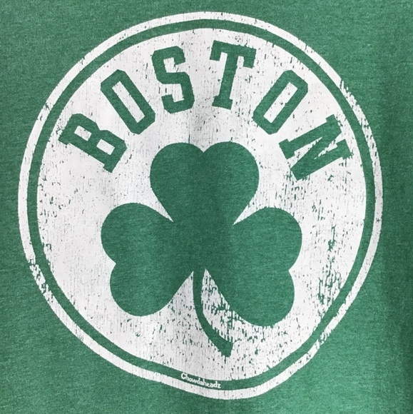 Chowdaheadz Boston Clover St Patrick’s Day Small Green T Shirt - Picture 2 of 4